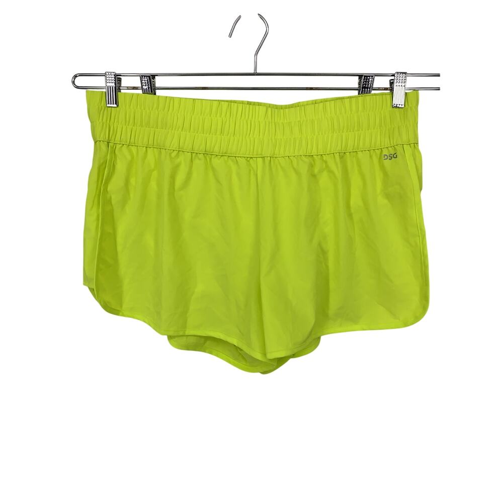 NWT DSG High Rise Stride Shorts Womens 2XL Yellow Lined Pockets Elastic Waist